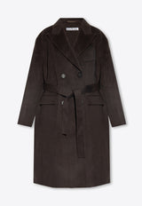 Acne Studios Belted Double-Breasted Wool Coat Gray FN-WN-OUTW000781 A90522-Z79-CHARCOAL GREY