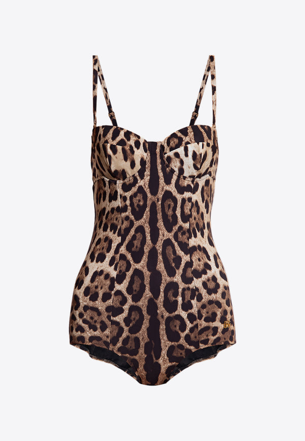 Dolce & Gabbana Leopard Print One-Piece Swimsuit O9A13J ONO11-HY13M