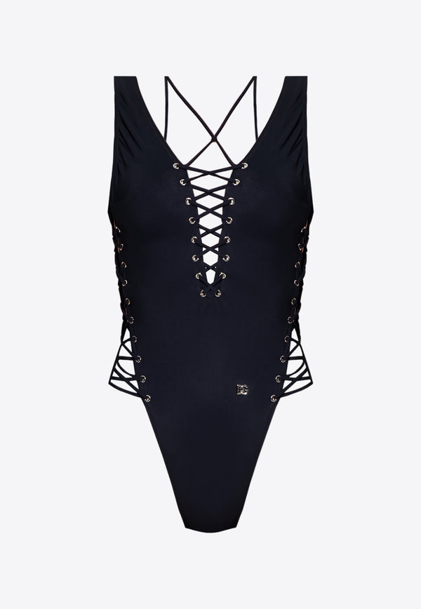 Dolce & Gabbana Lace-Detailed One-Piece Swimsuit O9C13J ONM64-N0000