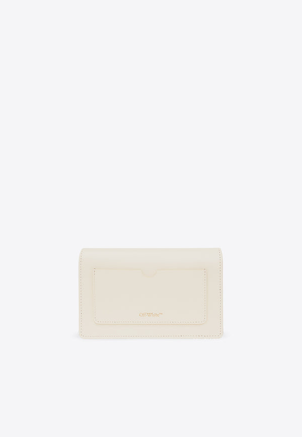 Off-White Jitney 0.5 Leather Shoulder Bag Cream OWNR032F23 LEA003-6110