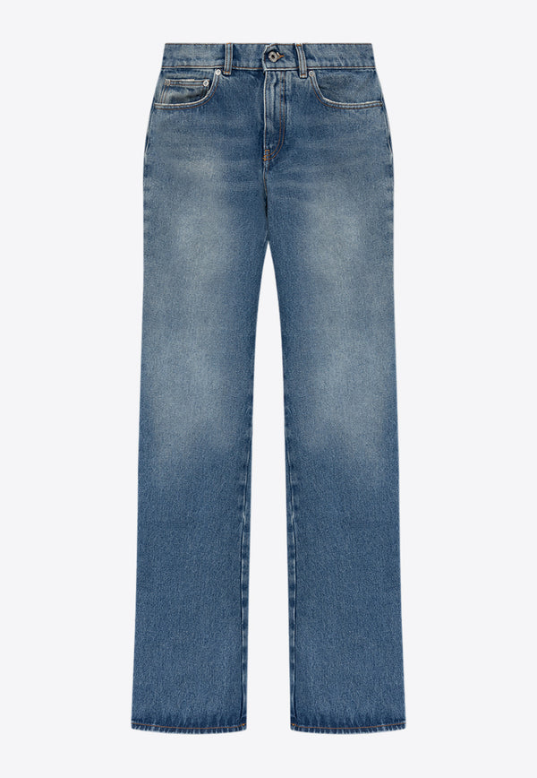 Off-White Wide-leg Basic Jeans Blue OWYA047F23 DEN001-4500