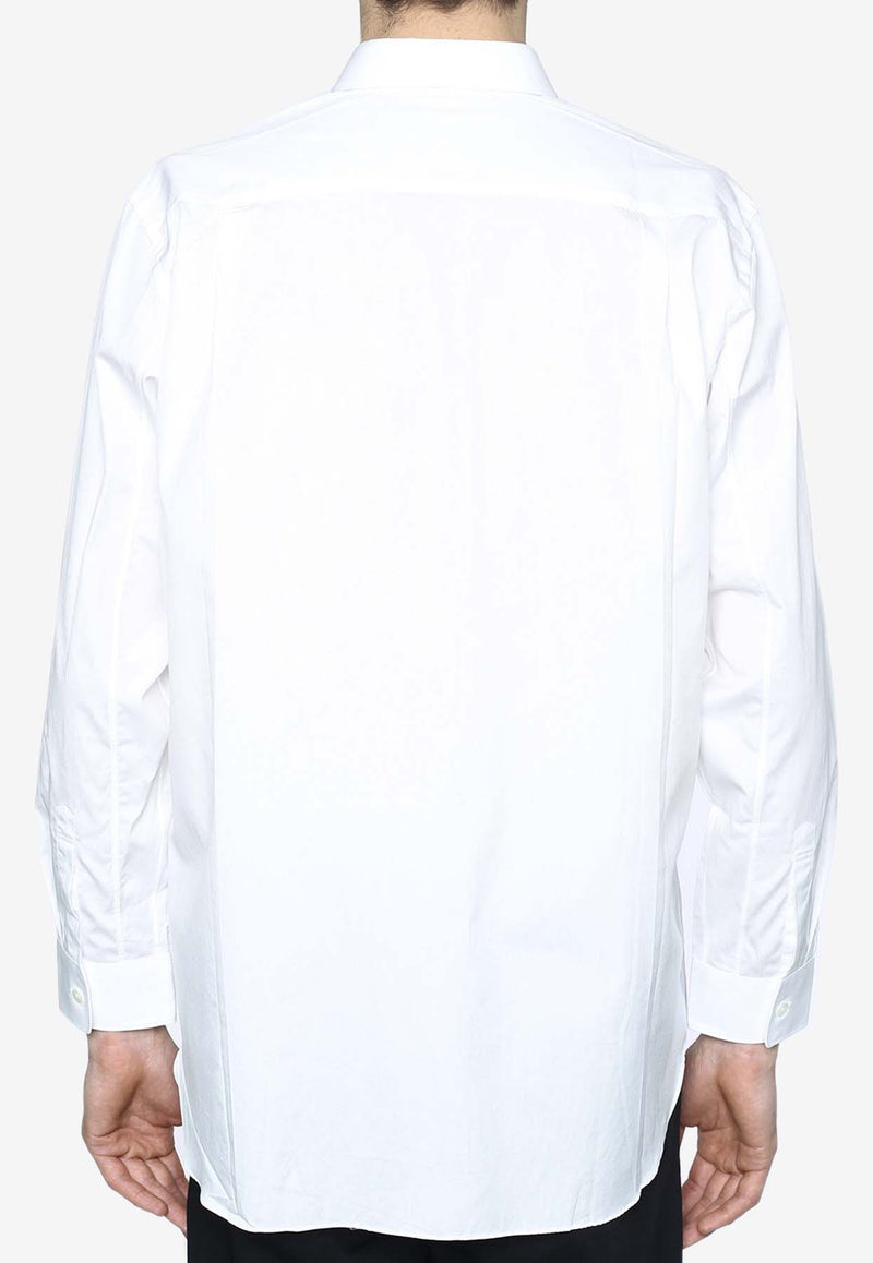 Comme Des Garçons Play Heart Embroidery Poplin Shirt White P1B002 0-B