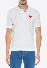 Comme Des Garçons Play Heart Patch Polo T-shirt White P1T006 0-B