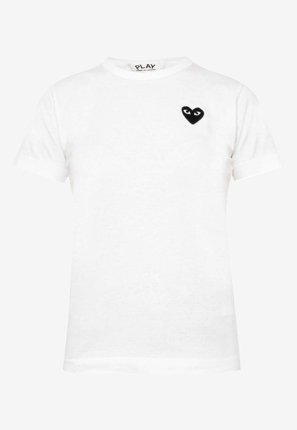 Comme Des Garçons Play Heart Patch Crewneck T-shirt White P1T063 0-B