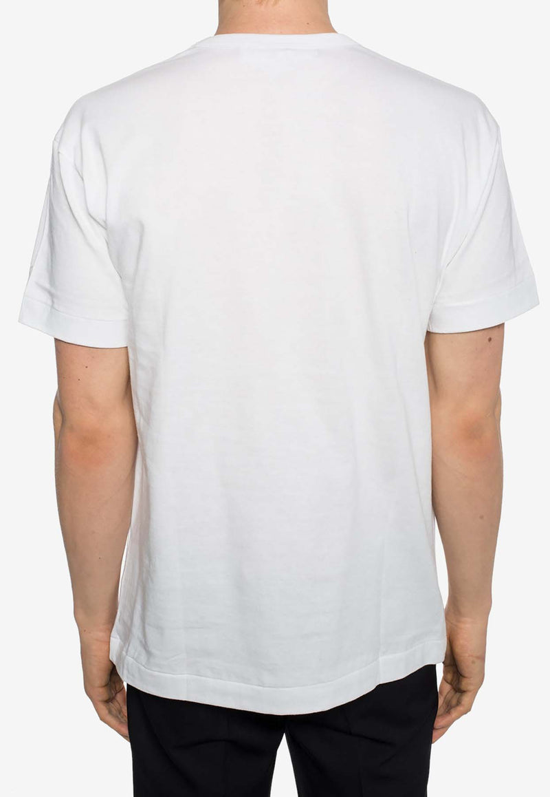 Comme Des Garçons Play Logo Print Crewneck T-shirt White P1T102 0-1