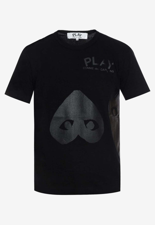 Comme Des Garçons Play Graphic Print Crewneck T-shirt Black P1T196 0-1