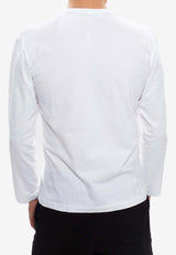 Comme Des Garçons Play Heart Patch Long-Sleeved T-shirt White P1T292 0-2