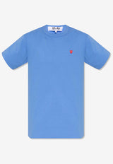 Comme Des Garçons Play Logo-Embroidered Crewneck T-shirt P1T314 0-1
