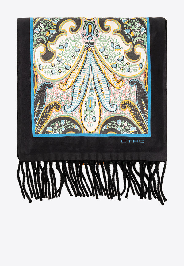 Etro Paisley Print Fringed Scarf Multicolor R1D033 9559-1