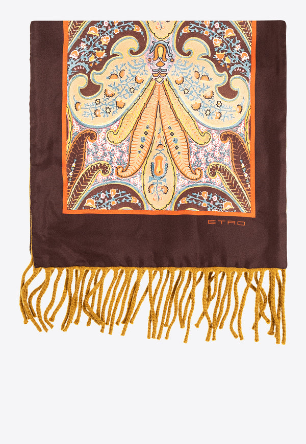 Etro Paisley Print Fringed Scarf Multicolor R1D033 9559-150