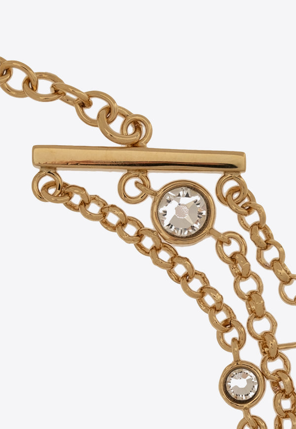 Saint Laurent Cassandre Multi-Chain Bracelet Gold 770495 Y1526-8066