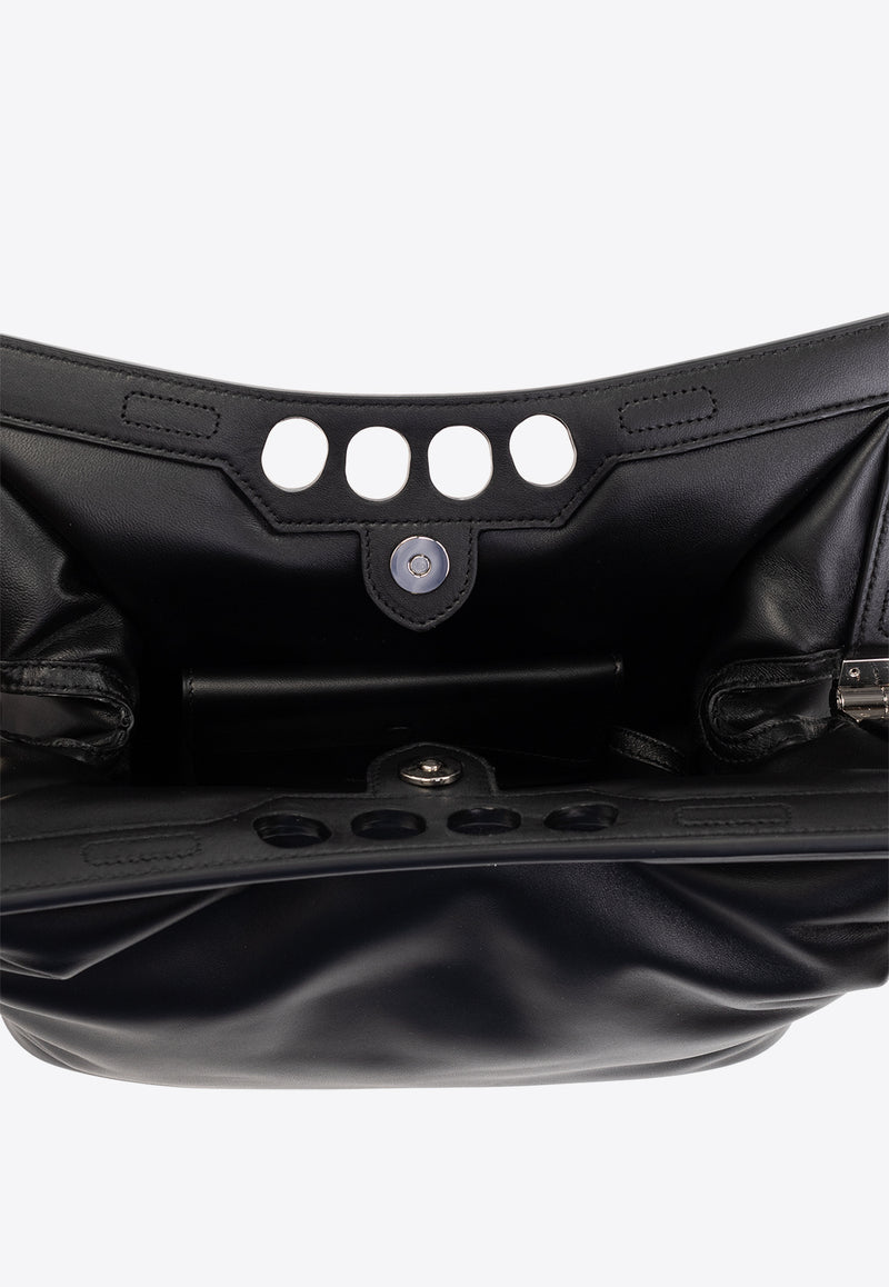 Alexander McQueen The Peak Shoulder Bag Black 770631 1BLHI-1000