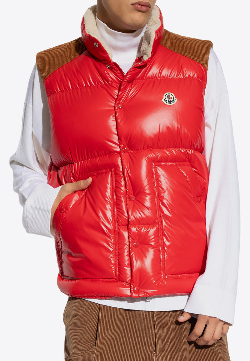 Moncler Ardeche Quilted Padded Vest  Red I20911A00128 595ZJ-455