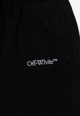 Off-White Kids Boys Logo Print Track Pants Black OBCH001F23 FLE002-1001