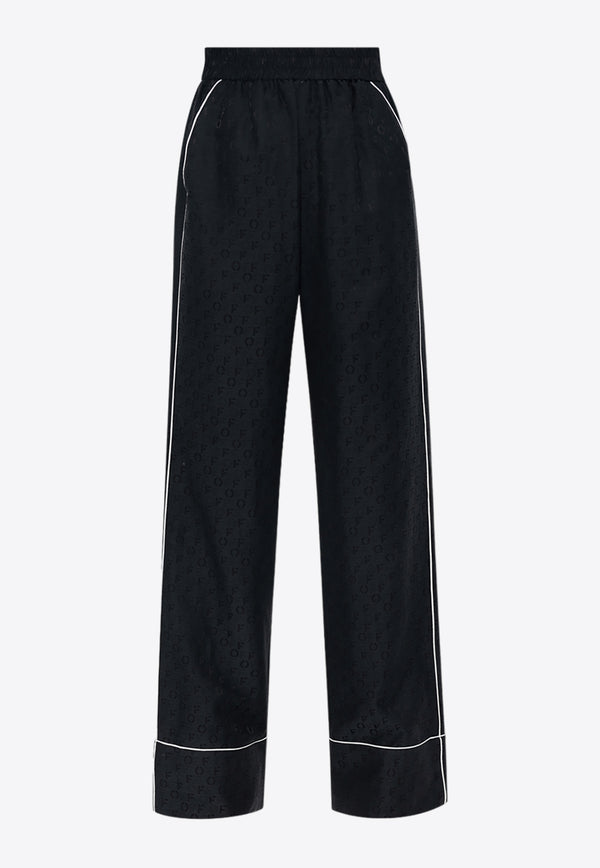 Off-White Pajama Style Straight-Leg Pants Black OWCA186F23 FAB002-1010