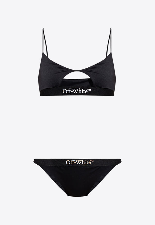Off-White Logo Band Cut-Out Bikini Black OWFE006F23 JER001-1001