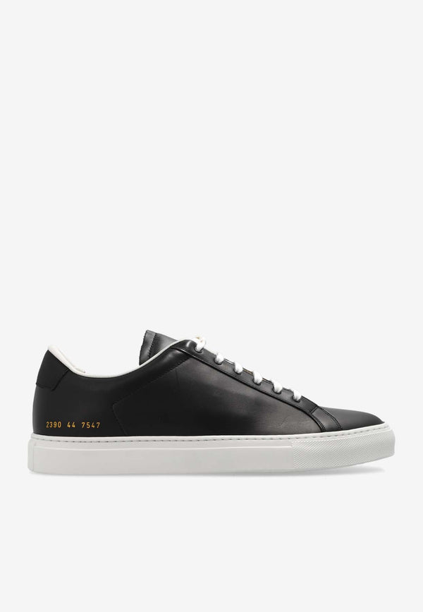 Common Projects Retro Leather Low-Top Sneakers RETRO 2390-BLACK 7547