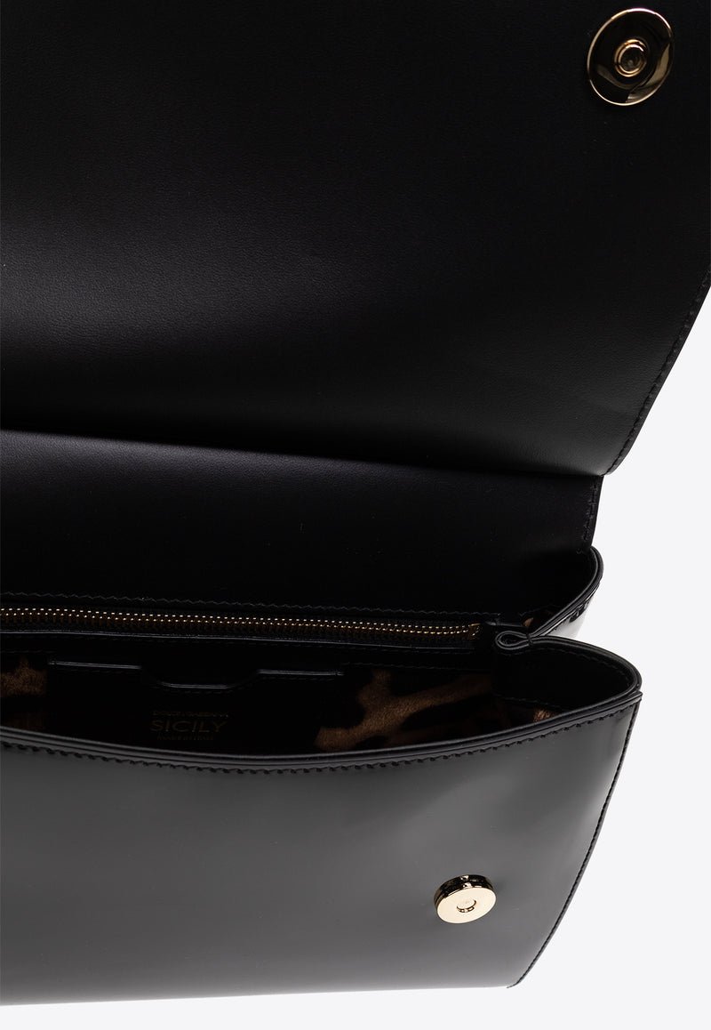 Dolce & Gabbana Large Sicily Patent-Leather Crossbody Bag BB6002 A1037-80999