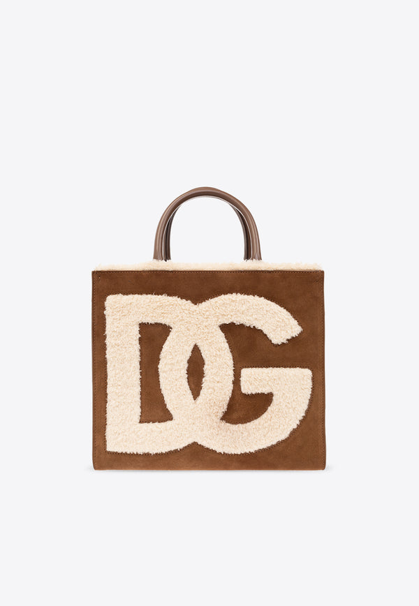 Dolce & Gabbana Small Logo-Detailed Shearling Tote Bag BB7272 AN339-8Z084