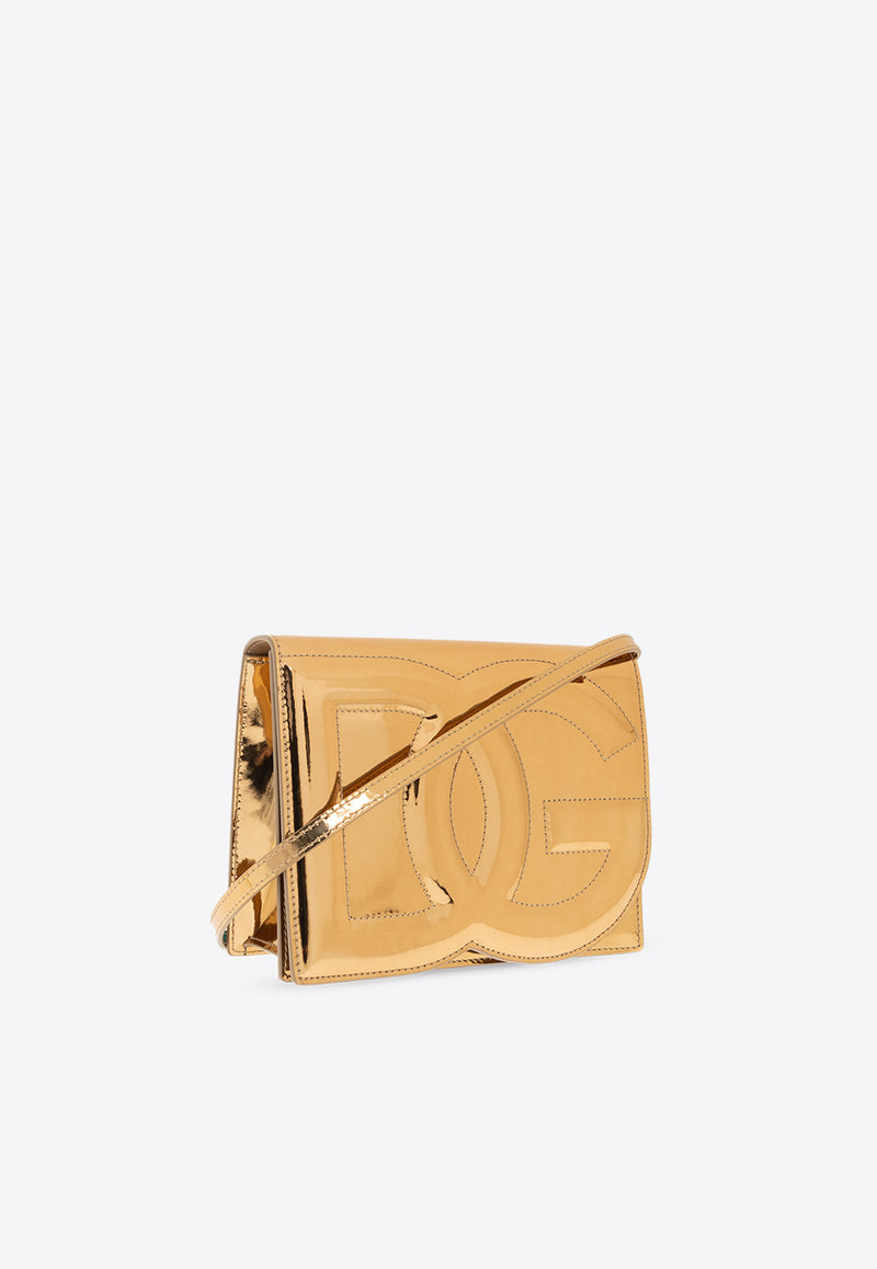Dolce & Gabbana 3D-Effect Logo Metallic Crossbody Bag BB7287 AY828-89869