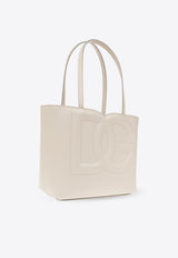 Dolce & GabbanaSmall Logo-Embossed Leather Tote BagBB7337 AW576-80004Cream