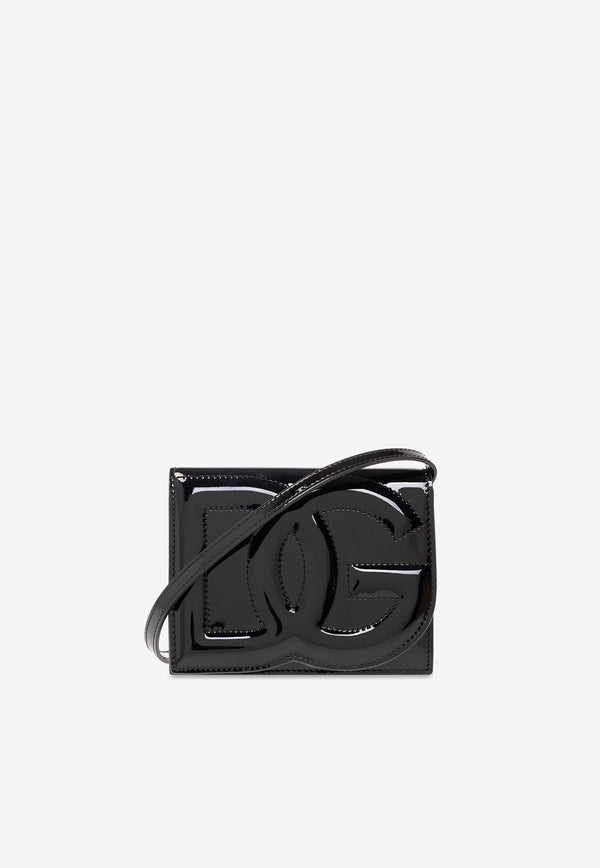 Dolce & GabbanaDG Logo Shoulder Bag in Patent LeatherBB7543 A1471-80999Black