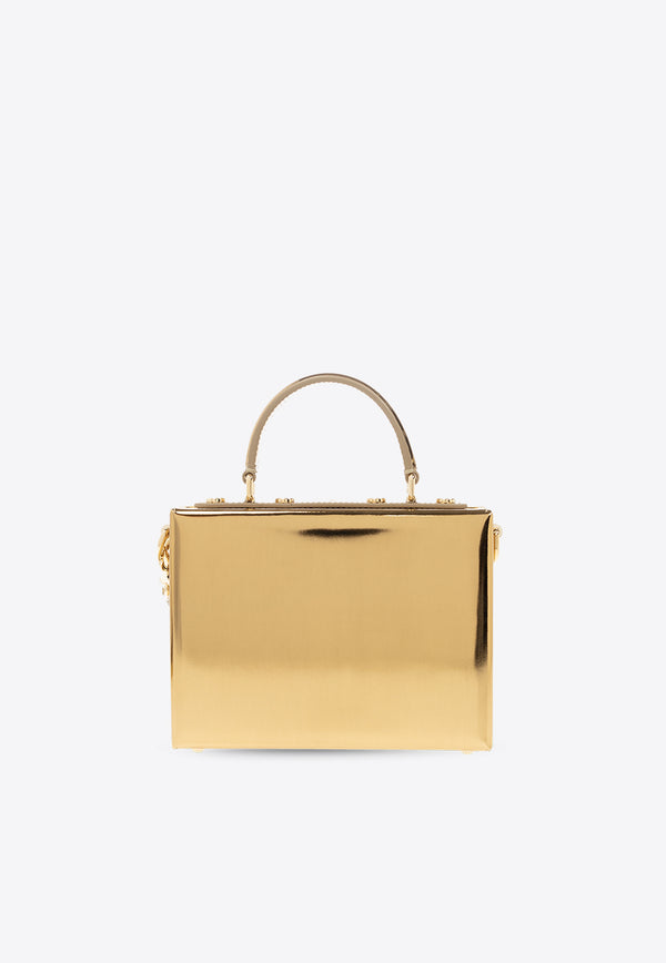 Dolce & GabbanaMini Top Handle Bag in Patent LeatherBB7567 AY828-89869Gold
