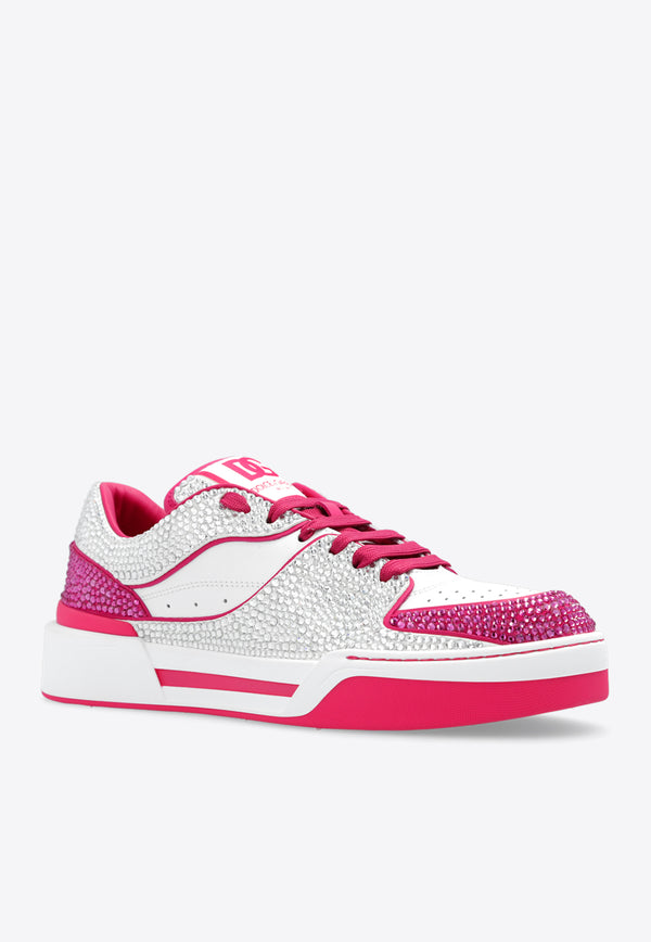 Dolce & GabbanaNew Roma Low-Top Leather SneakersCK2036 AM803-8K084Pink