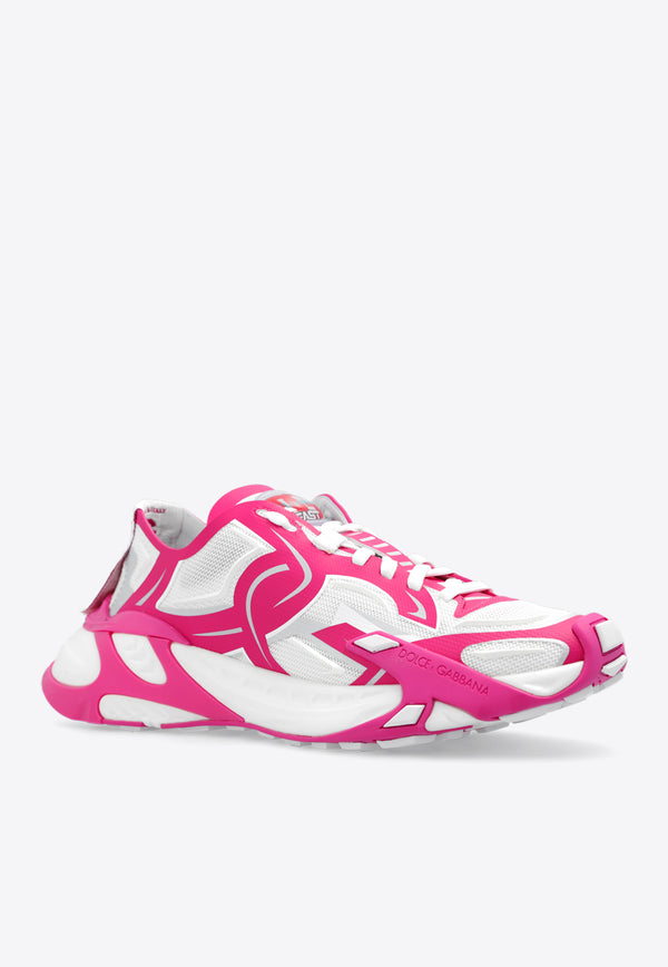 Dolce & GabbanaLace-Up Low-Top Sneakers with Reflective DetailsCK2175 AH405-8B913Pink
