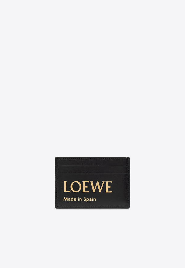 Loewe Embossed Logo Leather Cardholder Black CLE0322X01 0-BLACK