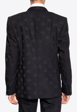 Dolce & GabbanaAll-Over Logo-Pattern BlazerG2RQ2T FJBAK-N0000Black