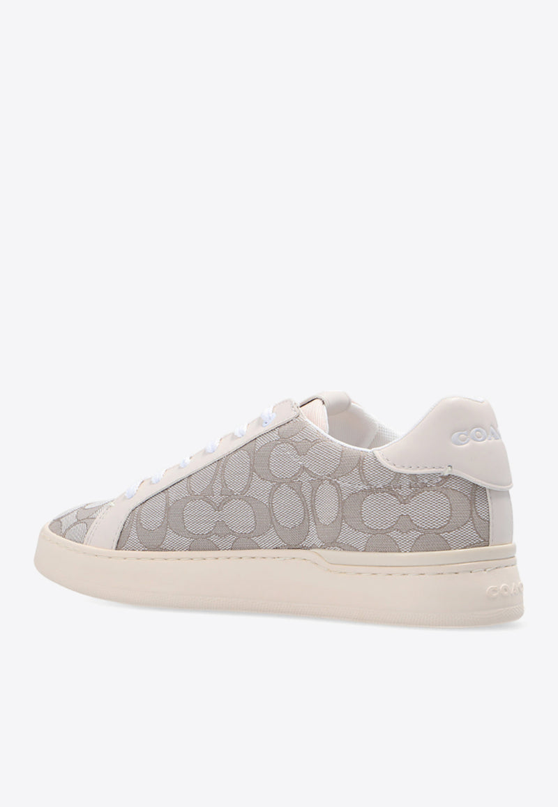 Coach Lowline Monogram Jacquard Sneakers Beige G5037 0-E4V