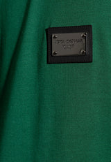 Dolce & Gabbana Crewneck Logo-Plaque T-shirt G8PT1T G7F2I-V0340 Green