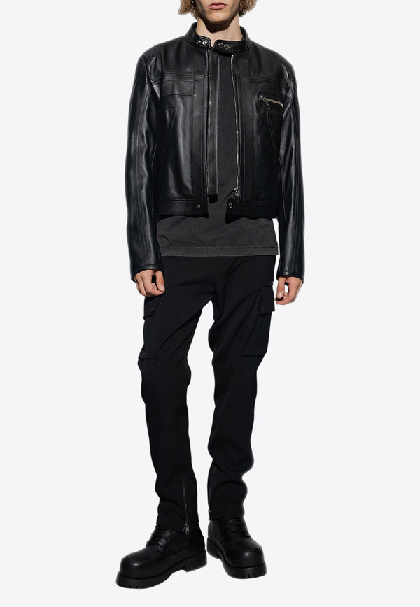 Dolce & Gabbana Zip-Up Leather Jacket G9AQYL HULSJ-N0000