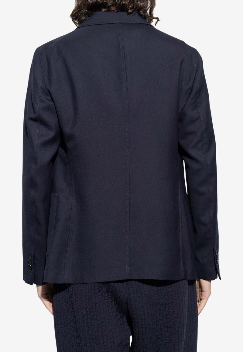 Giorgio Armani Single-Breasted Wool Blend Jacket 0WGGG0IT T0409-FBWF