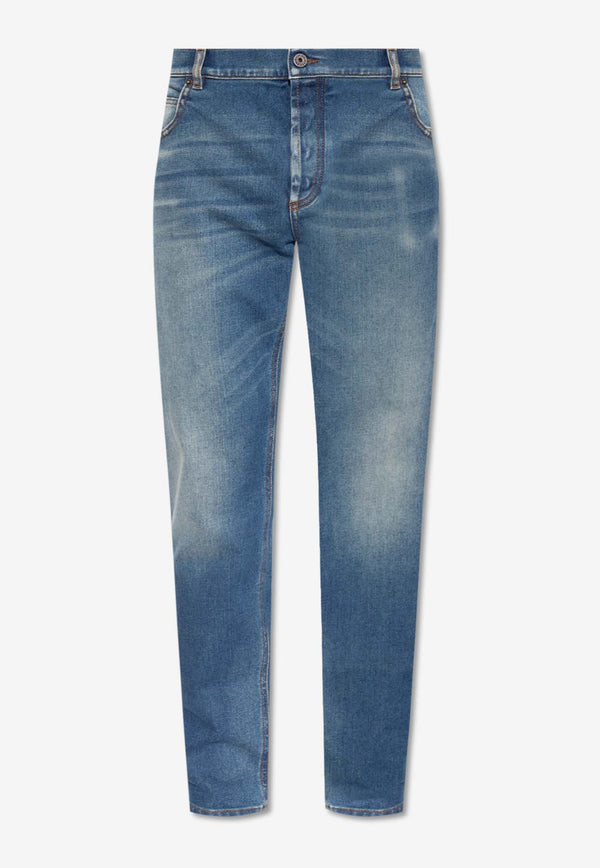 Balmain Slim-Fit Basic Jeans Blue BH1MG000 DD64-6FF