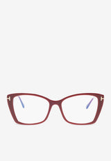 Tom Ford Butterfly Optical Eyeglasses Transparent FT5893-B 0-55069