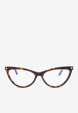 Tom Ford Cat-Eye Optical Eyeglasses Transparent FT5896-B 0-56052