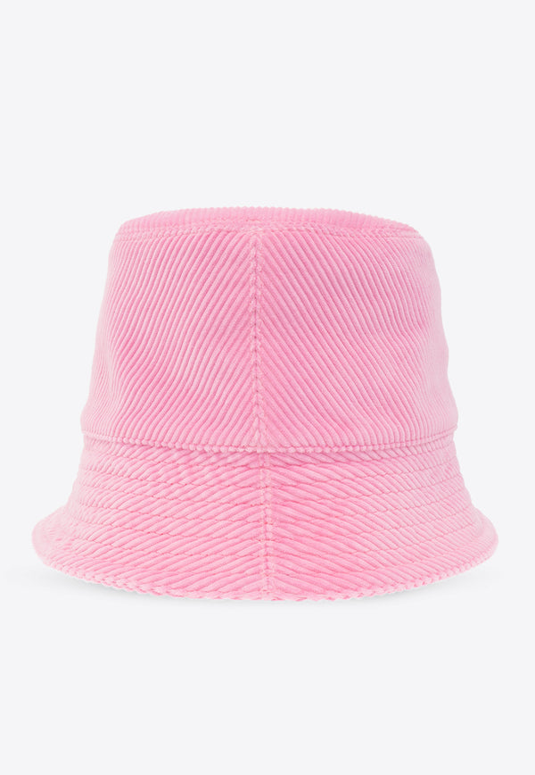 Loewe Logo Patch Corduroy Bucket Hat Pink K820HB1X65 0-PINK