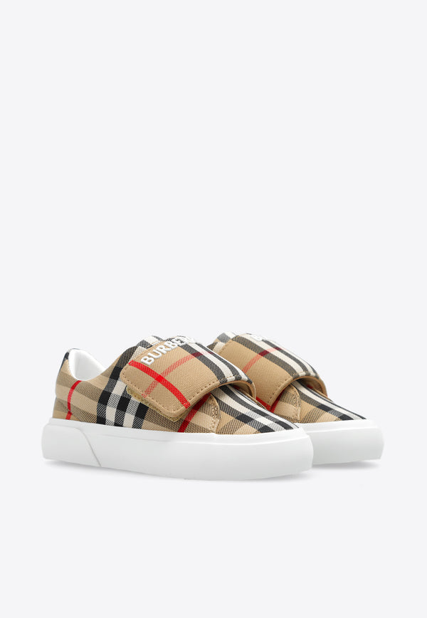 Burberry Kids Babies Check-Patterned Sneakers Beige 8079072 A7028-ARCHIVE BEIGE IP CHK
