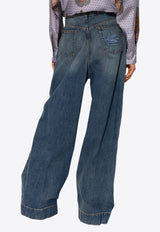 Etro High-Waist Wide Jeans Blue D11839 9044-200