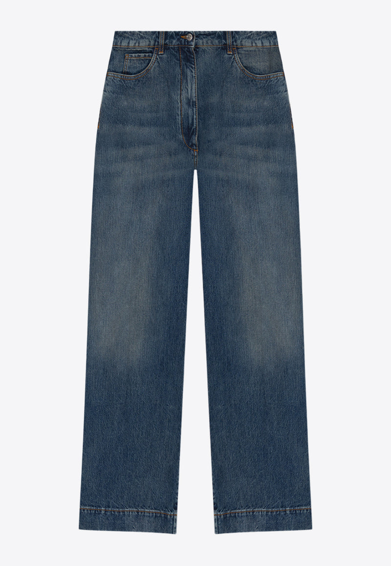 Etro High-Waist Wide Jeans Blue D11839 9044-200