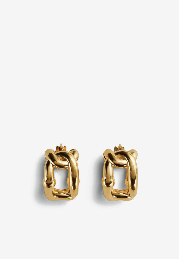 Bottega Veneta Chain Hoop Earrings 754305VAHU0 8120 Gold