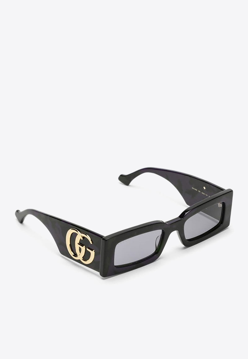 Gucci Rectangular Acetate Sunglasses Gray 755254J0740/N_GUC-3812