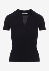 Albero Ribbed Knit Polo T-shirt