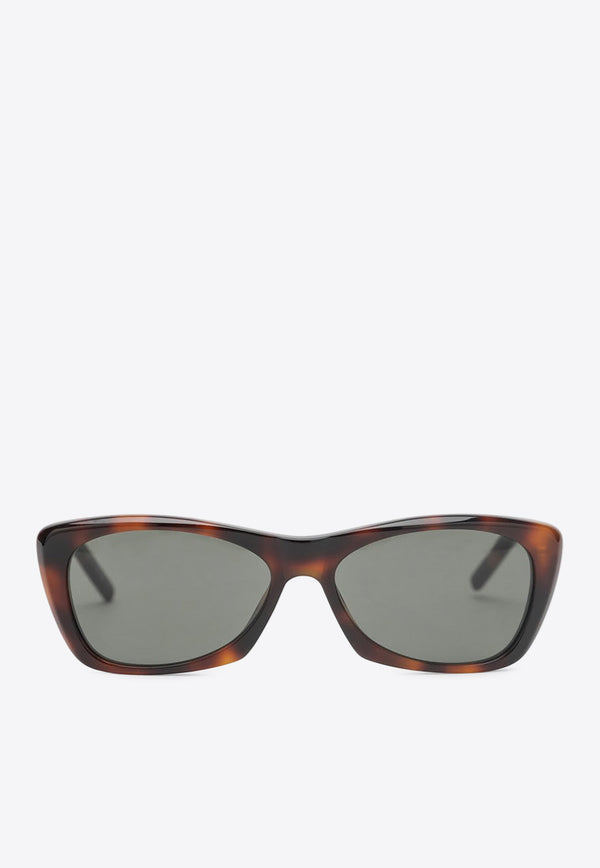 Saint Laurent Rectangular-Frame Logo Sunglasses Gray 758444Y9956/R_YSL-2359