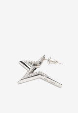 Salvatore Ferragamo 3D Crystal-Embellished Star Earrings 760642 EAR FUTSTRS 764438 PLD/CRYSTAL Silver