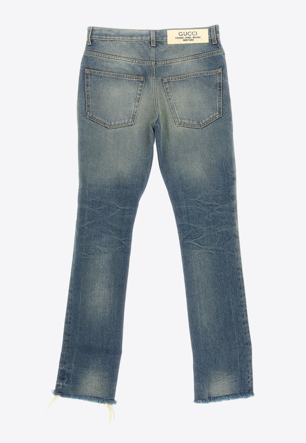 Gucci Straight-Leg Washed Jeans Blue 760651_XDCO1_4011