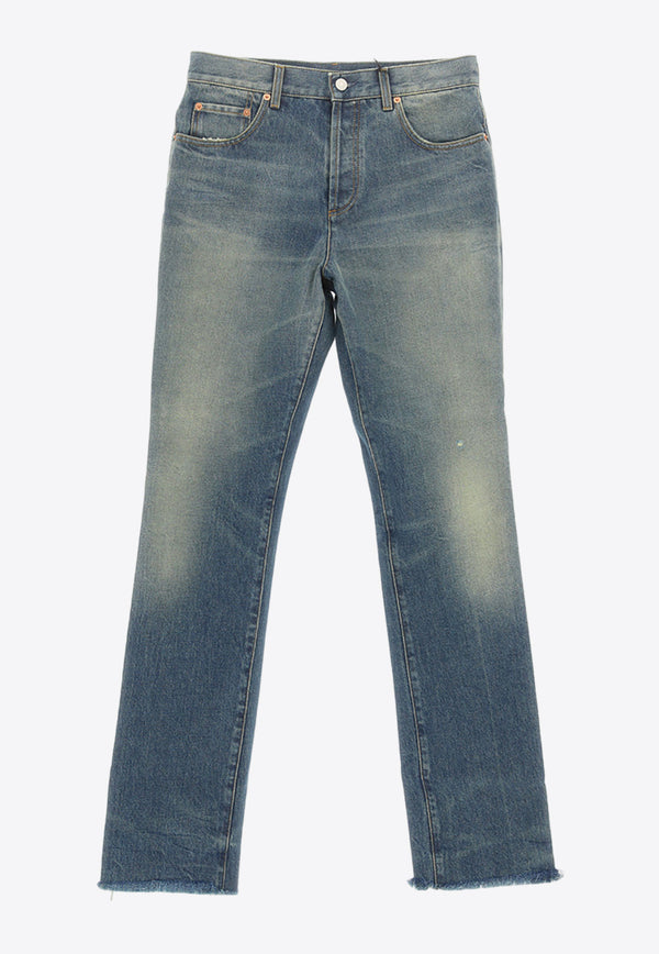 Gucci Straight-Leg Washed Jeans Blue 760651_XDCO1_4011