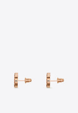 Ferragamo Double Gancini Crystal Stud Earrings Rose Gold 760871 EAR 2GANCRYS 785179 FROZEN DEW